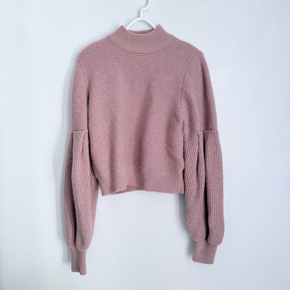 BLANK NYC $188 PRELUDE TO A KISS BALLOON SLEEVE SWEATER - Picture 3 of 14